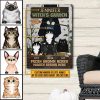 Witch Garden Magick Begins Here With Cats Custom Classic Metal Signs