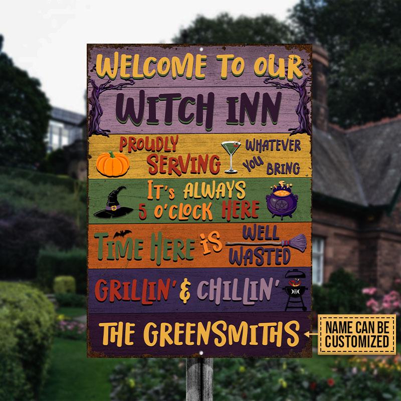 Witch Inn Welcome Custom Classic Metal Signs