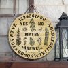Witch Ouija Board Custom Wood Circle Sign Halloween Decorations