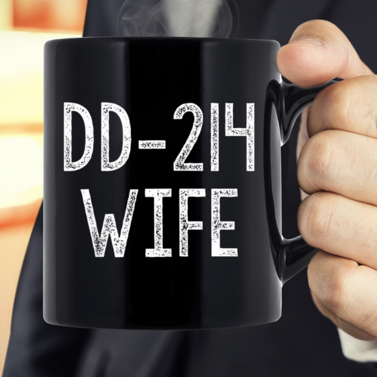 Women's Vintage DD-214 Wife Military Veteran Mug