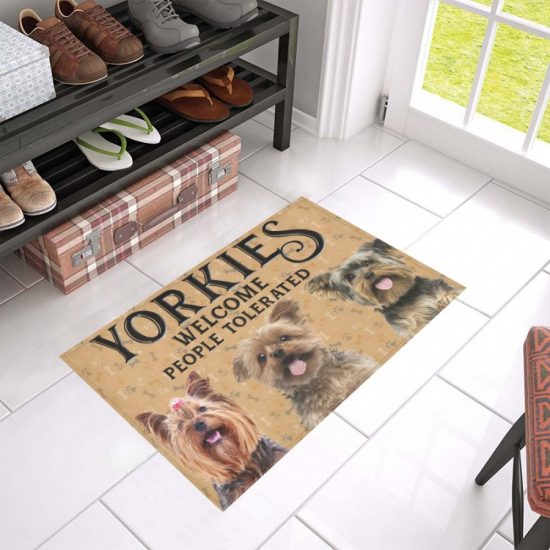 Yorkshire Terrier Welcome People Tolerated Doormat Welcome Mat