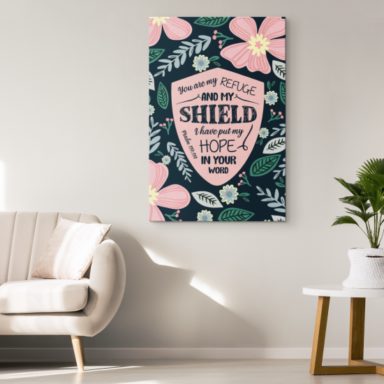You Are My Refuge And My Shield Psalm 119114 Canvas Wall Art 1 1