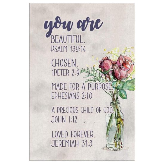 You Are Who God Says You Are Bible Verse Wall Art Canvas 2