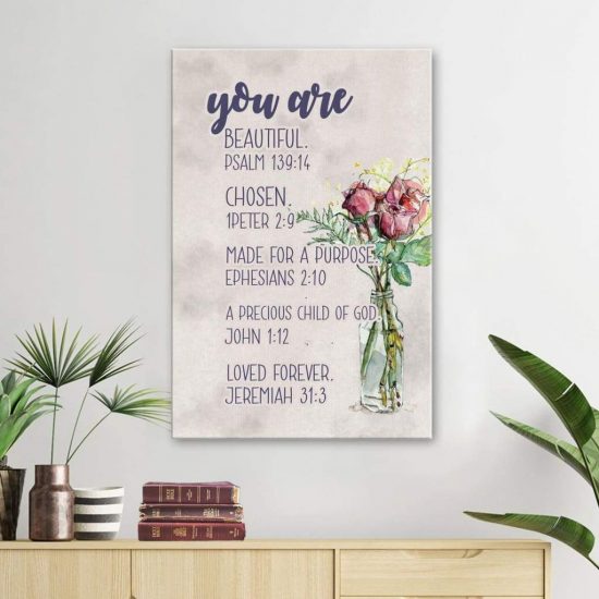 You Are Who God Says You Are Bible Verse Wall Art Canvas