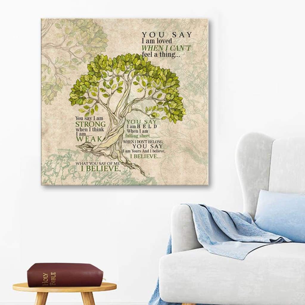 You Say Song Lyrics Lauren Daigle Christian Canvas Wall Art
