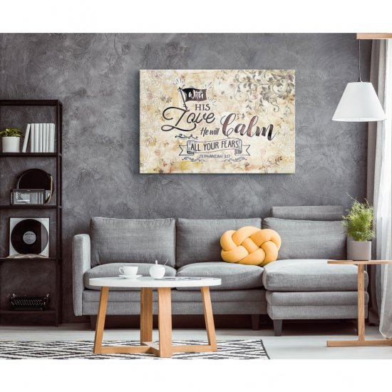 He Will Calm All Your Fears Canvas Wall Art