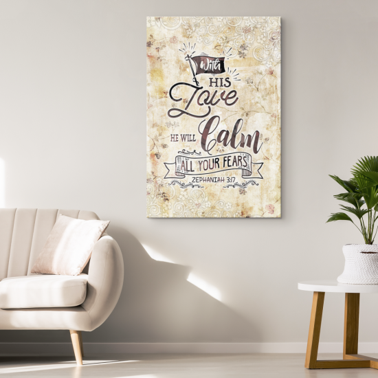 He Will Calm All Your Fears Canvas Wall Art