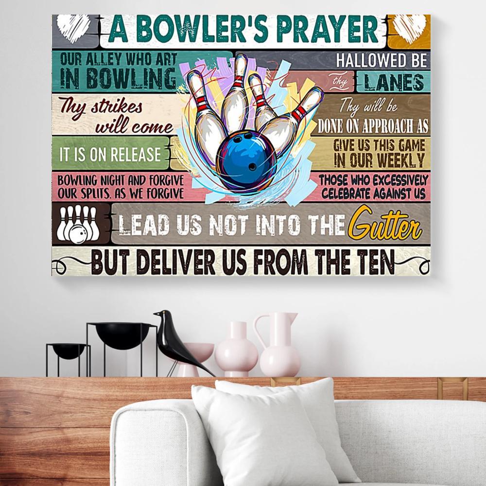 a bowlers prayer bowling canvas prints wall art decor 2026