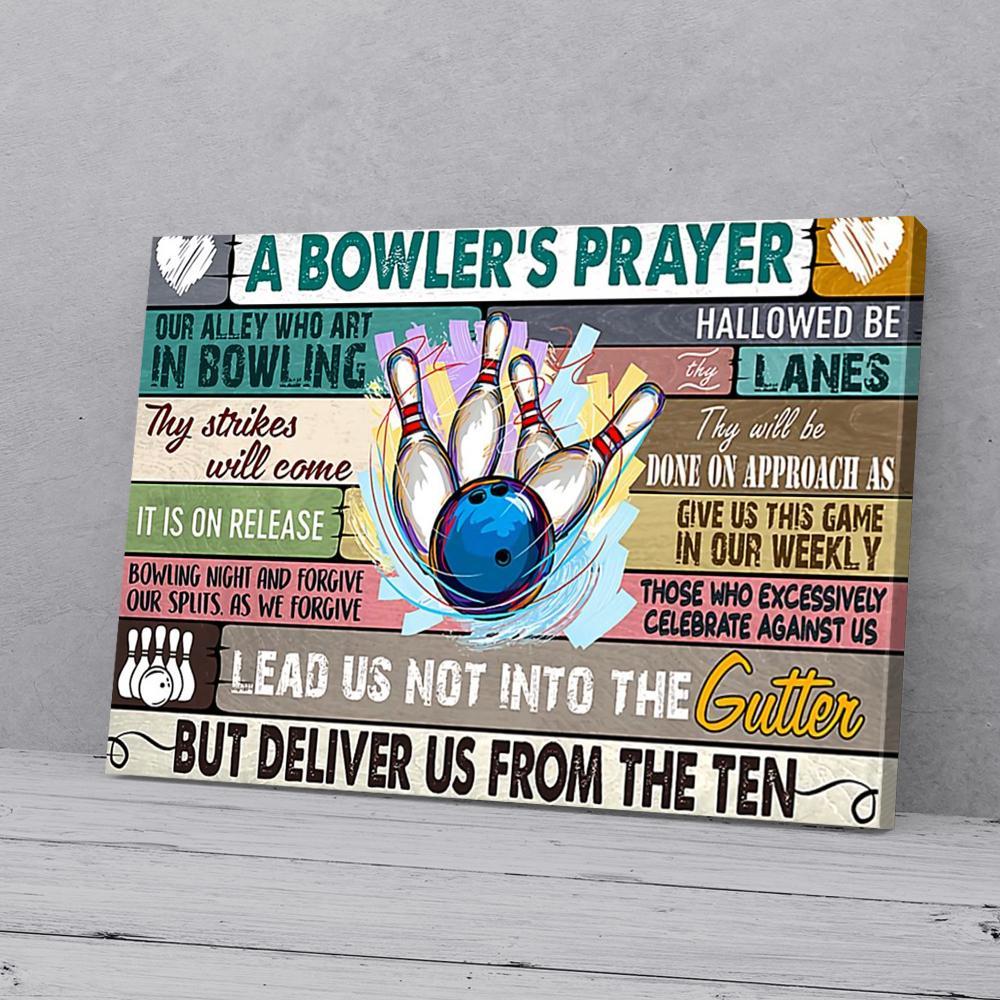 a bowlers prayer bowling canvas prints wall art decor 4498