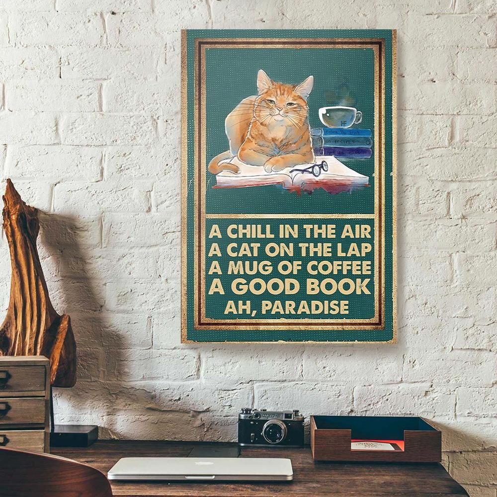A Cat With Book Wine Canvas Prints - Wall Art Decor a cat with book wine canvas prints wall art decor 2209