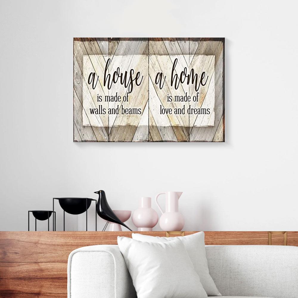 a house is made of walls band beams canvas prints wall art decor 8723