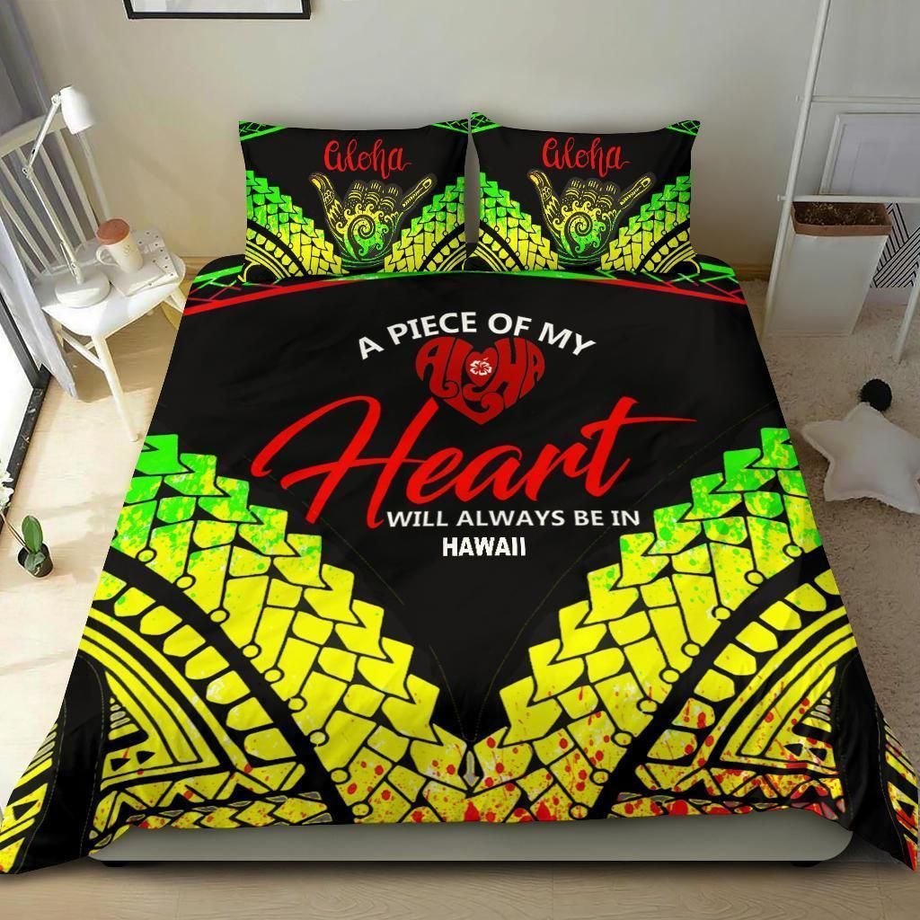 a piece of my heart love haiwaii bedding set bedroom decor 4300