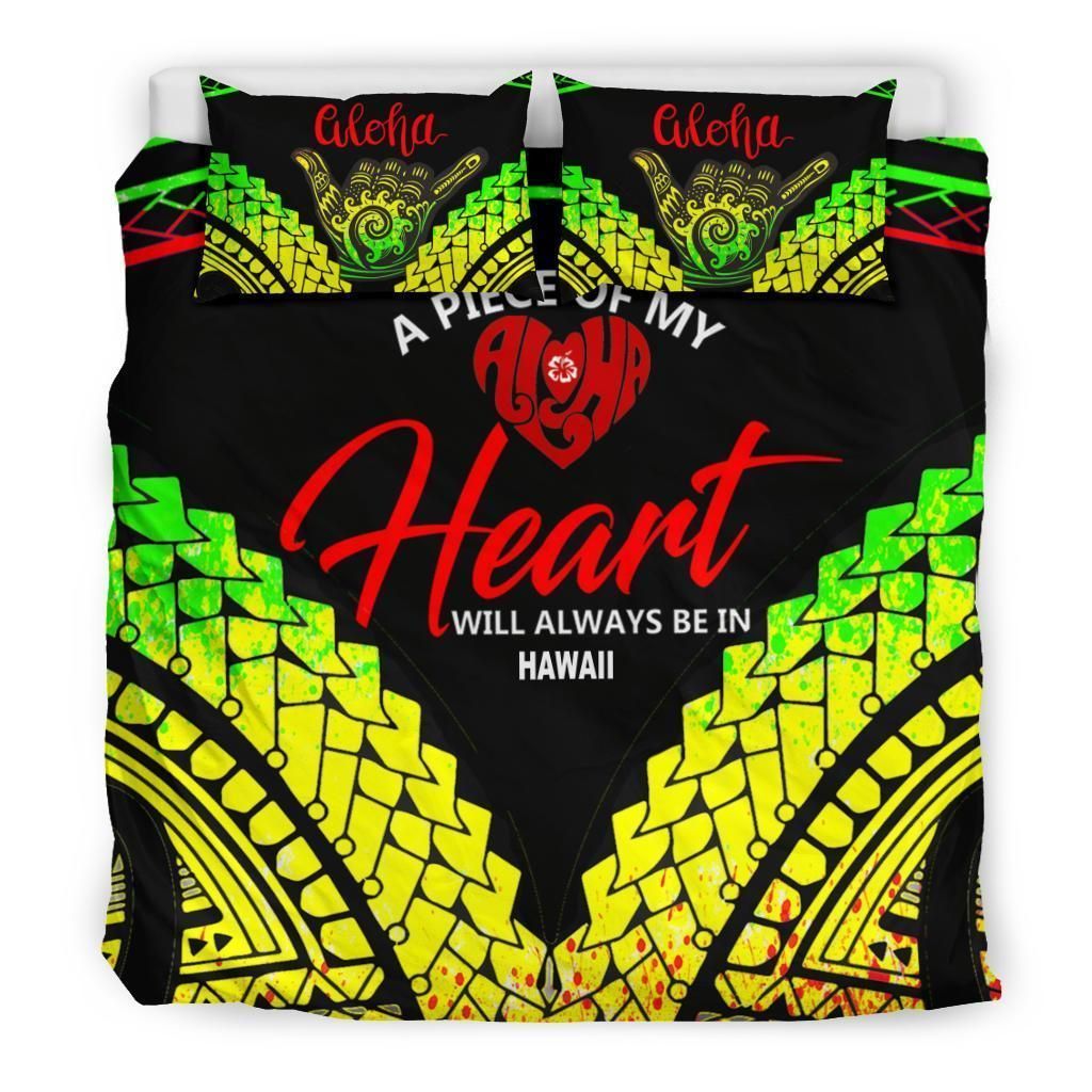 a piece of my heart love haiwaii bedding set bedroom decor 7011