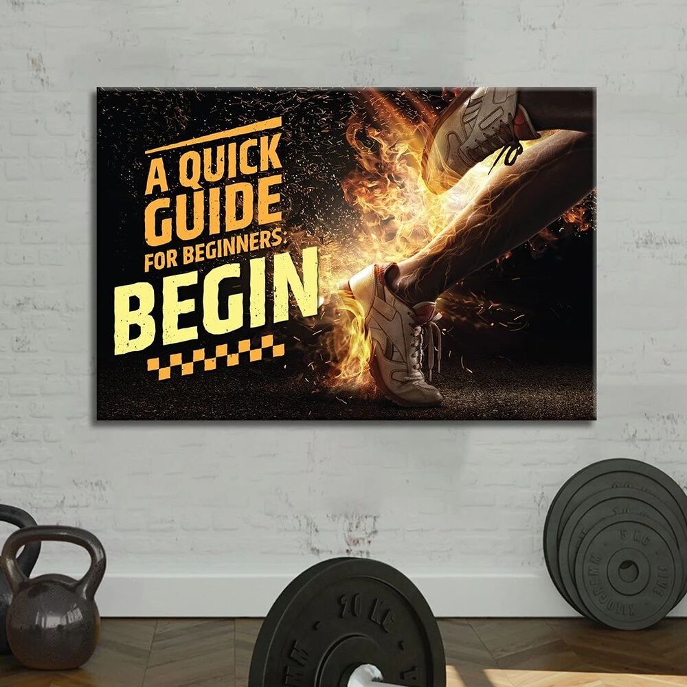 A Quick Guide For Beginners: Begin Motivational Positive Canvas Print - Wall Art Decor a quick guide for beginners begin motivational positive canvas print wall art decor 6549