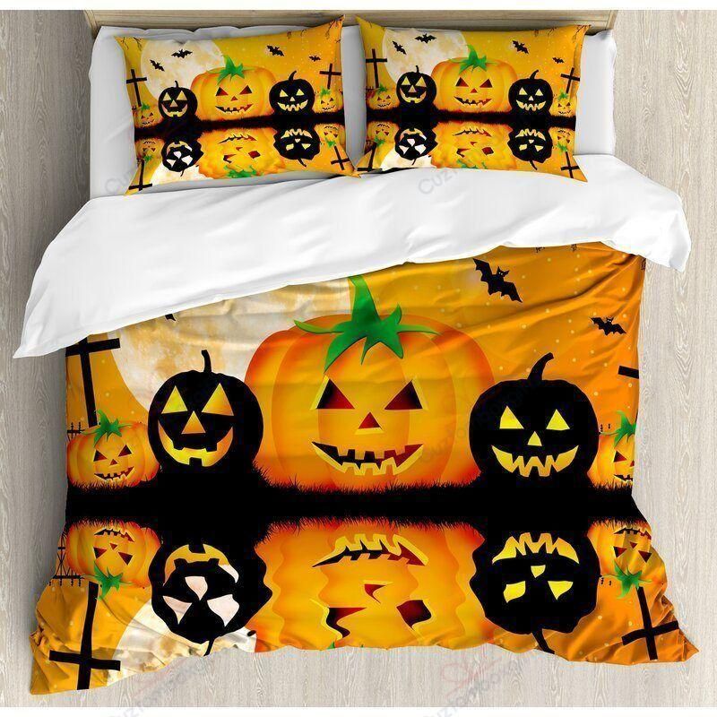 a seahorse black pumpkin printed bedding set bedroom decor 5718