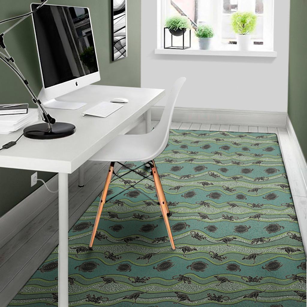 aboriginal animals pattern print area rug floor decor 5466