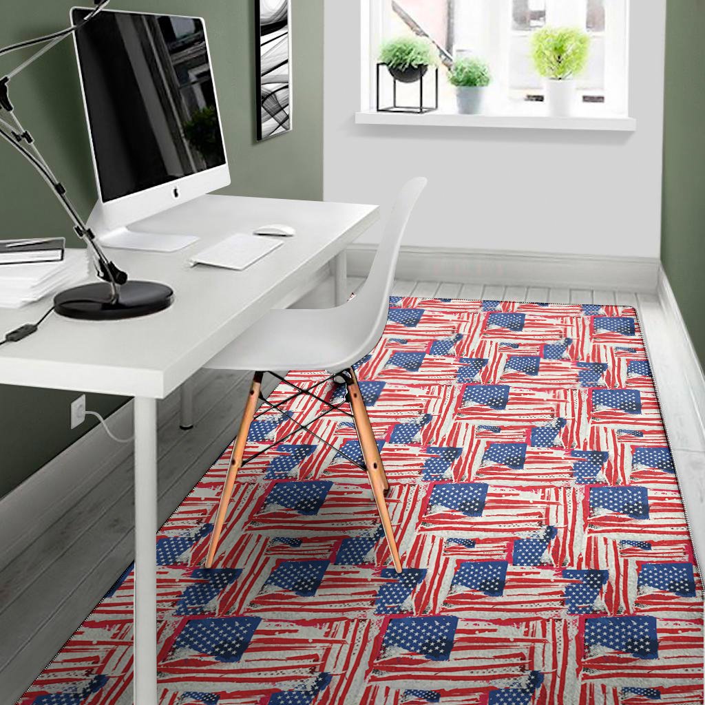 abstract american flag print area rug floor decor 7646