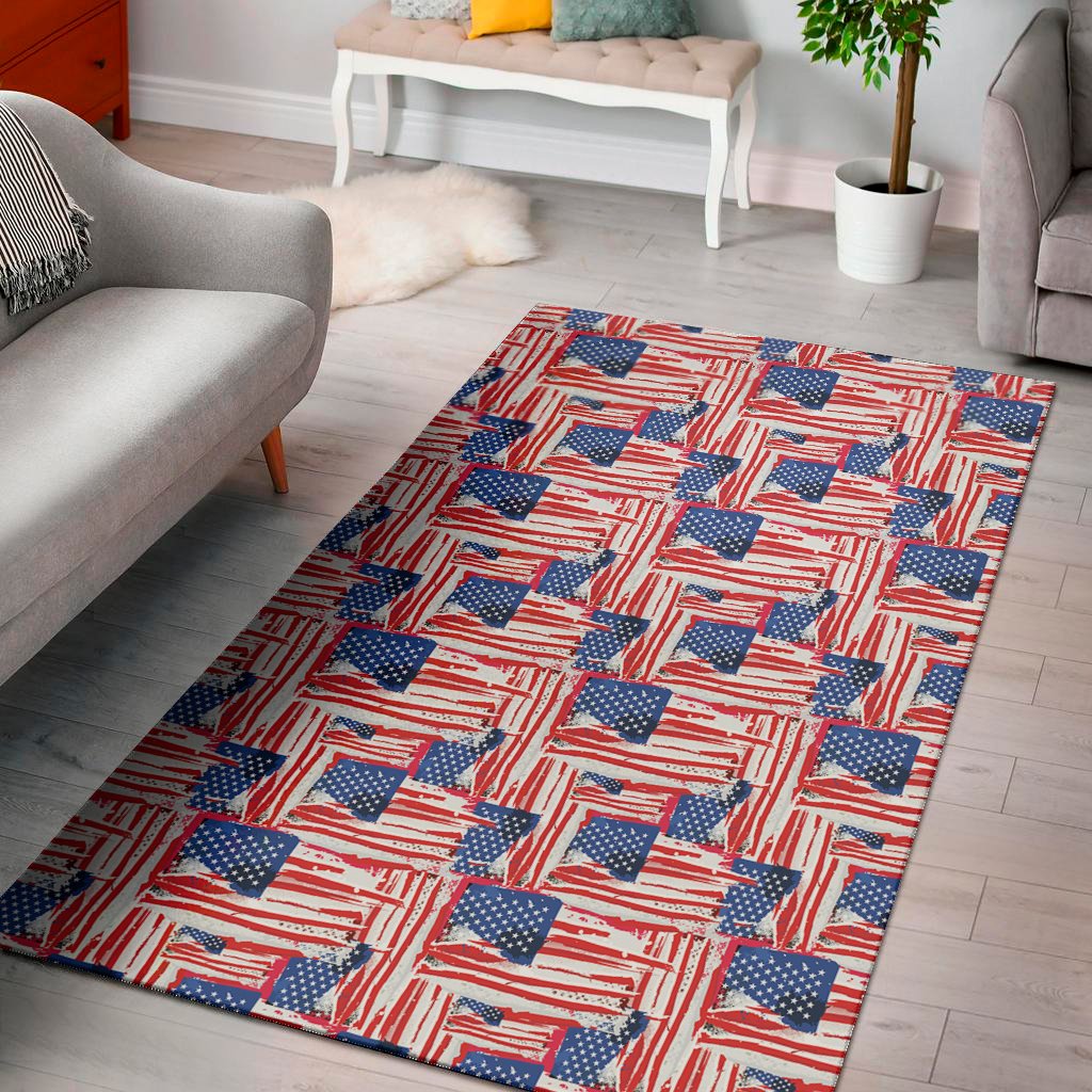 abstract american flag print area rug floor decor 8833