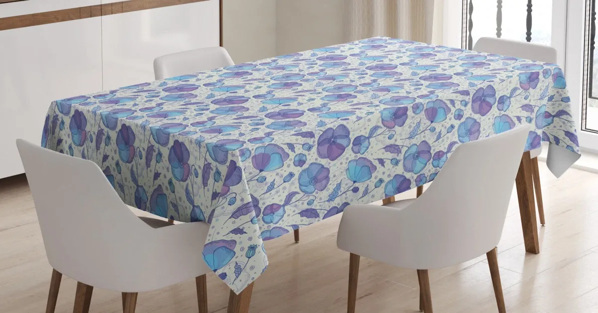 abstract blossoming buds 3d printed tablecloth table decor 1475