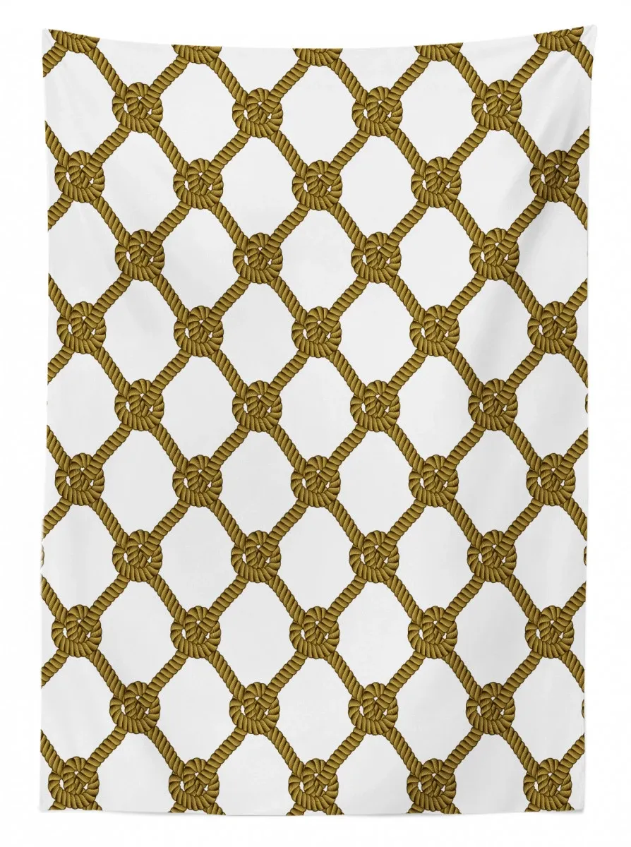 abstract cord with knots 3d printed tablecloth table decor 4725