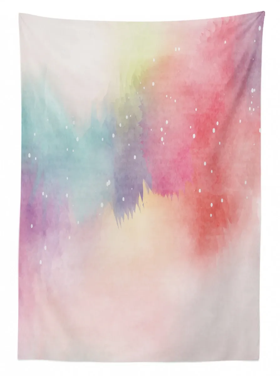abstract digital paint 3d printed tablecloth table decor 3637
