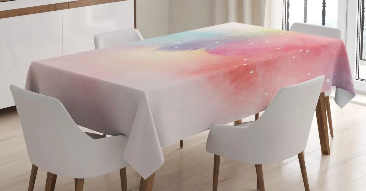 abstract digital paint 3d printed tablecloth table decor 7542