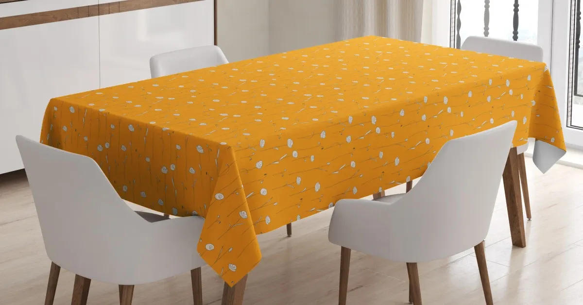 abstract doodle flowers 3d printed tablecloth table decor 8791