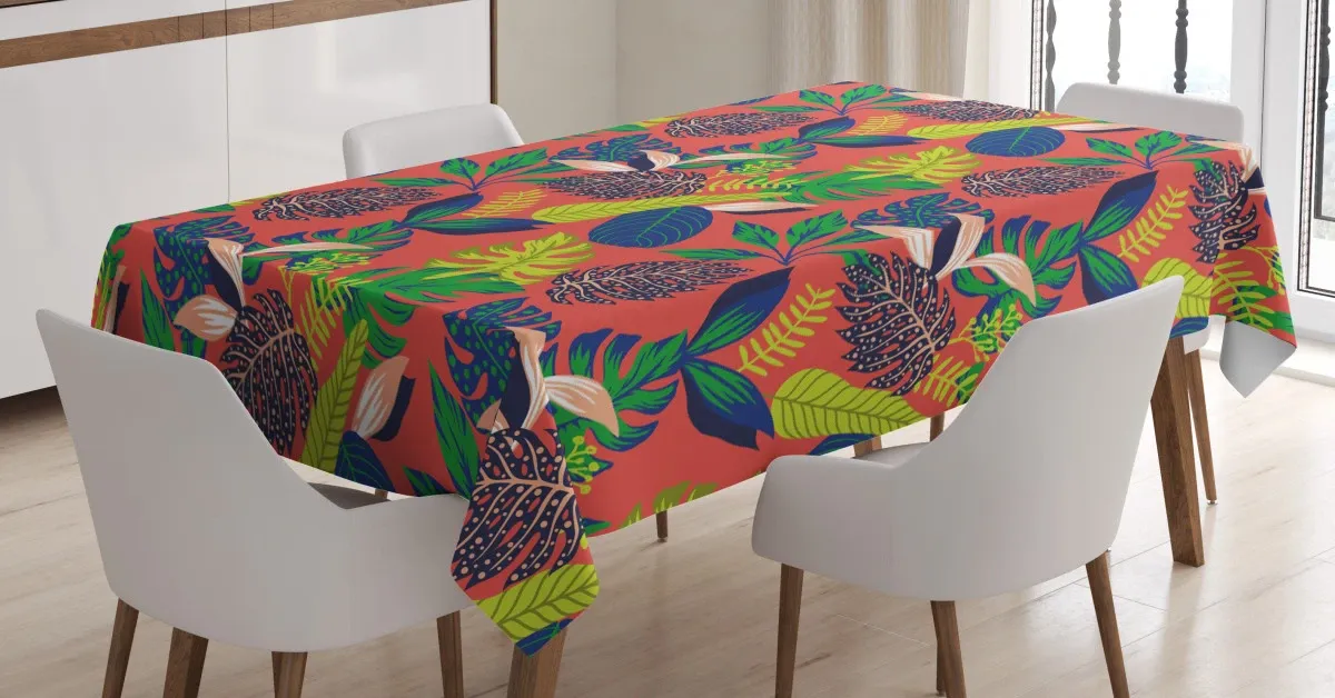 abstract flower leaves art 3d printed tablecloth table decor 8096
