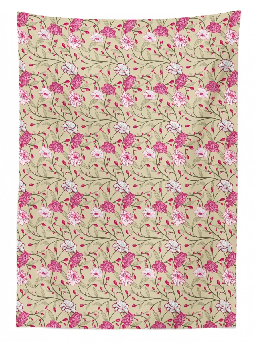 abstract foliage retro 3d printed tablecloth table decor 7335