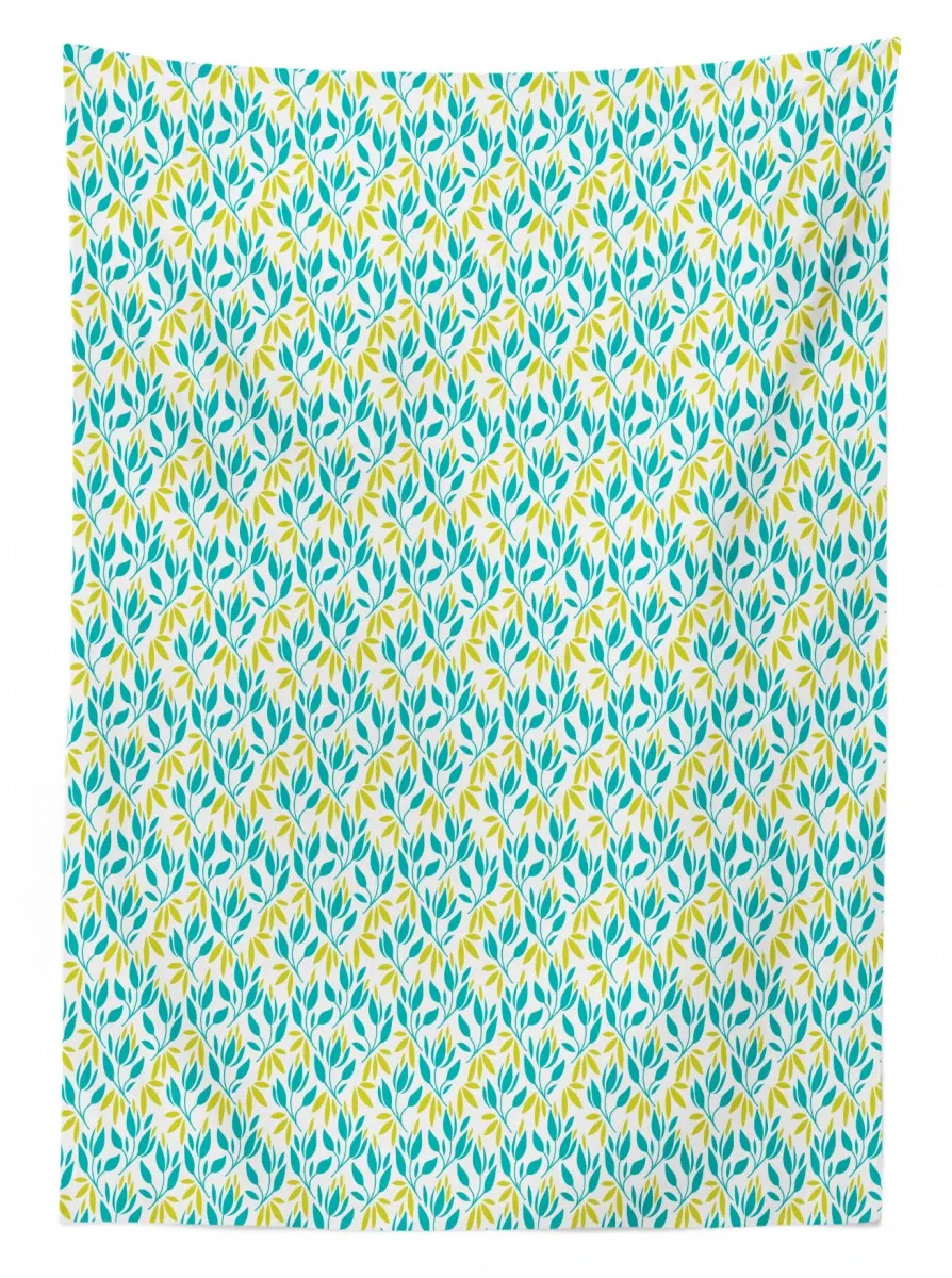 abstract herb leafy stems 3d printed tablecloth table decor 6146