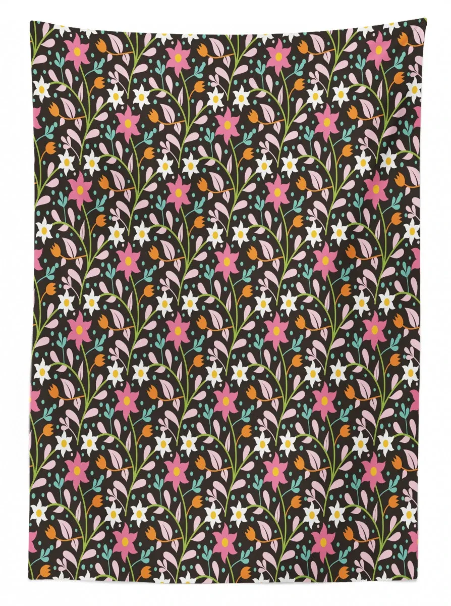 abstract pastel blossoms 3d printed tablecloth table decor 5298