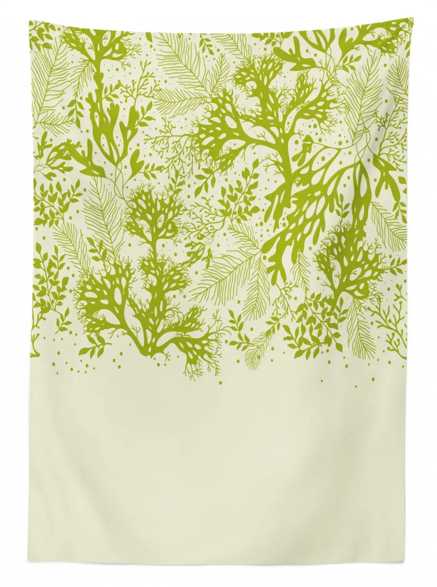 abstract seaweed nature 3d printed tablecloth table decor 6641