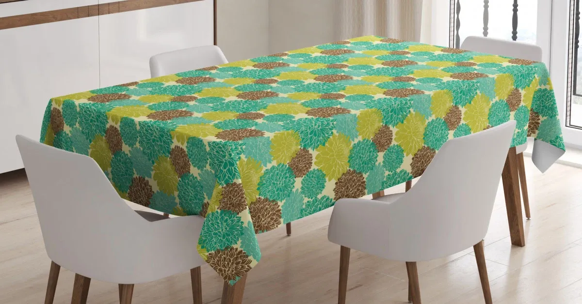 abstract spring growth 3d printed tablecloth table decor 5492