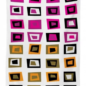 abstract squares 60s 3d printed tablecloth table decor 7528