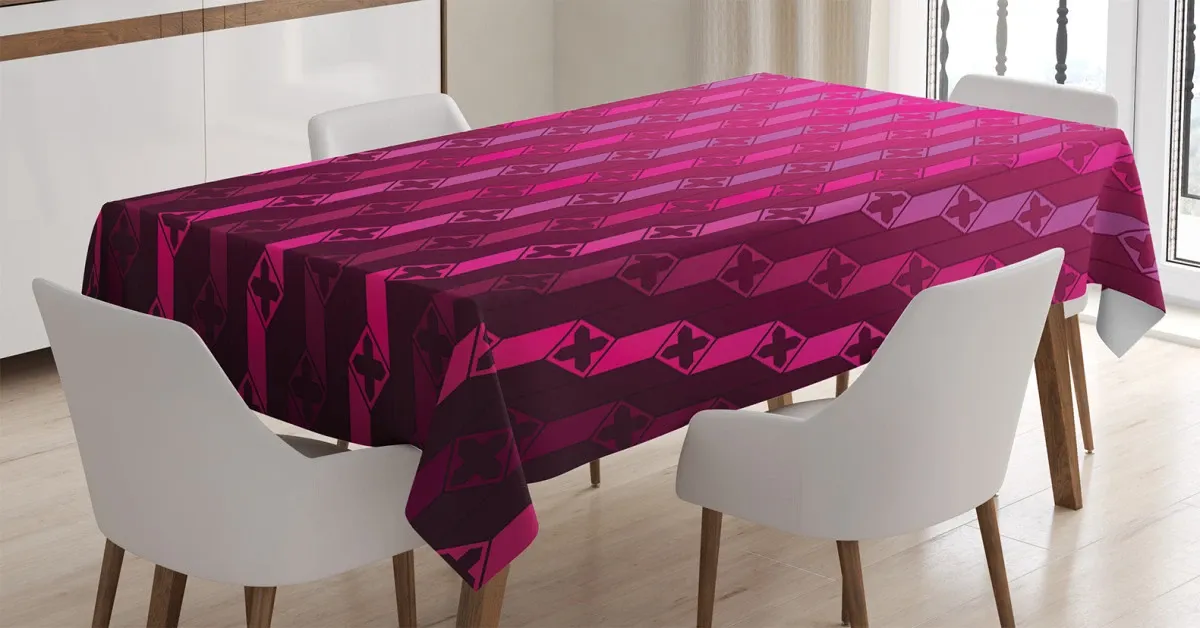 abstract striped art 3d printed tablecloth table decor 5609