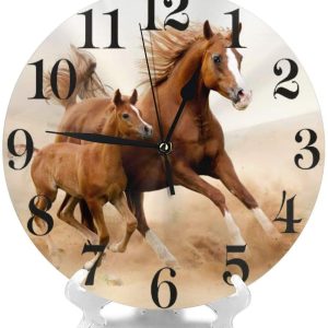abucaky running horse printed wall clock 8749