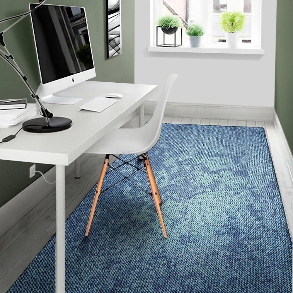 Acid Wash Denim Jeans Pattern Print Area Rug Floor Decor acid wash denim jeans pattern print area rug floor decor 4338