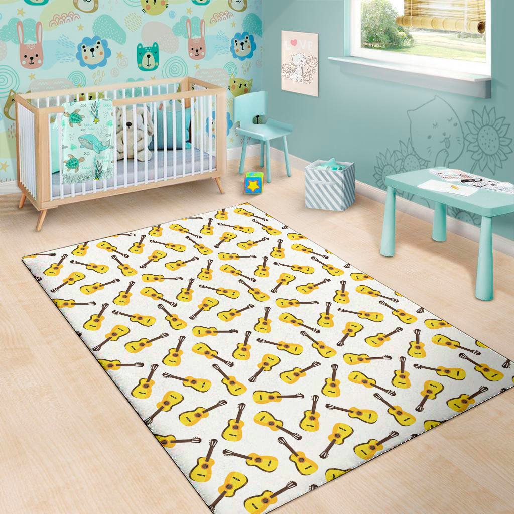 acoustic guitar pattern print area rug floor decor 4058
