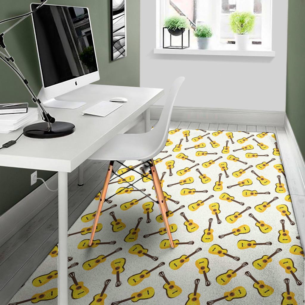 acoustic guitar pattern print area rug floor decor 4401