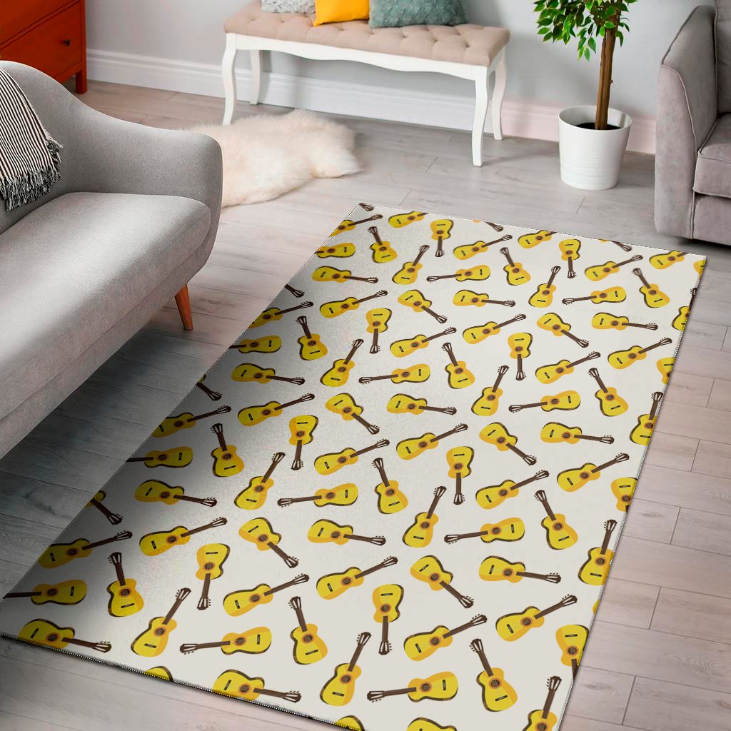 acoustic guitar pattern print area rug floor decor 5234