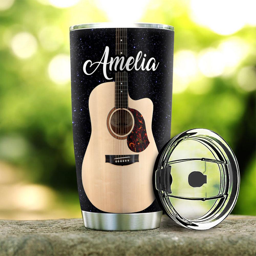 Acoustic Guitar Personalized Stainless Steel Tumbler acoustic guitar personalized stainless steel tumbler 8253