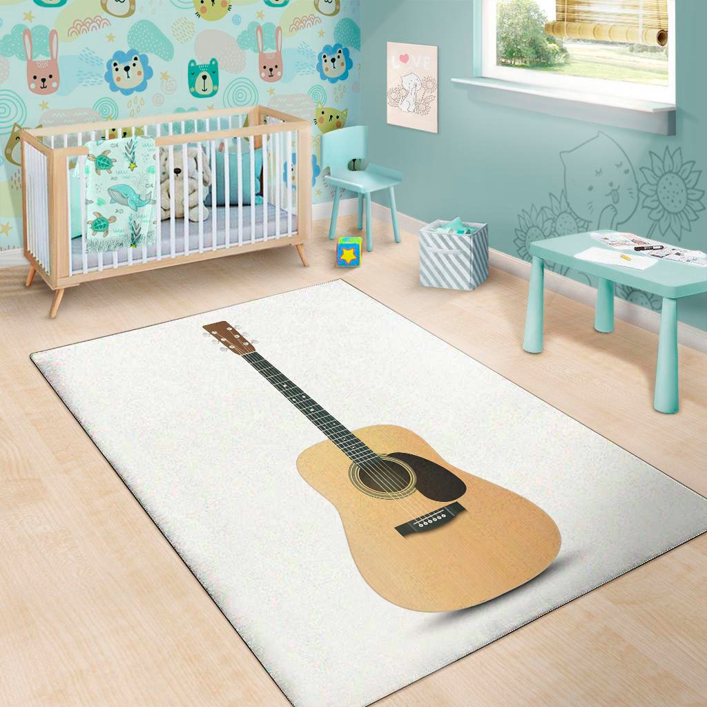 acoustic guitar print area rug floor decor 1534