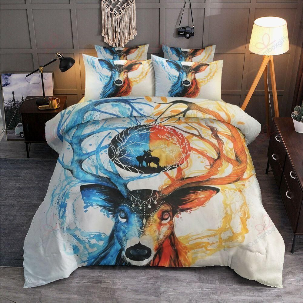 adorable deer printed bedding set bedroom decor 1699