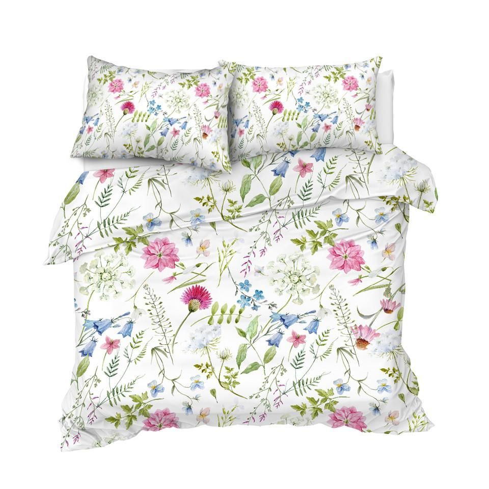 Adorable Flower White Background Duvet Cover Bedding Set adorable flower white background duvet cover bedding set 4070