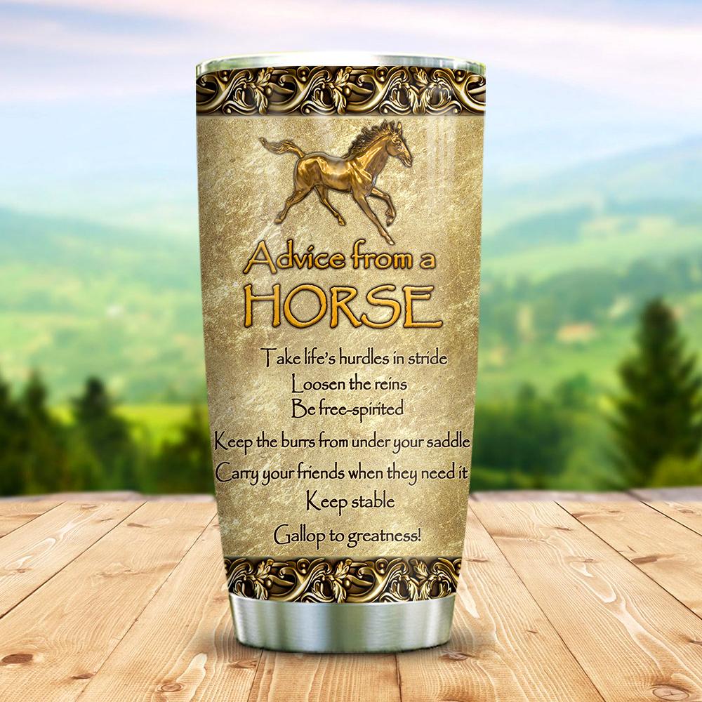 Advice From A Horse Gold Style Personalized Stainless Steel Tumbler advice from a horse gold style personalized stainless steel tumbler 1866