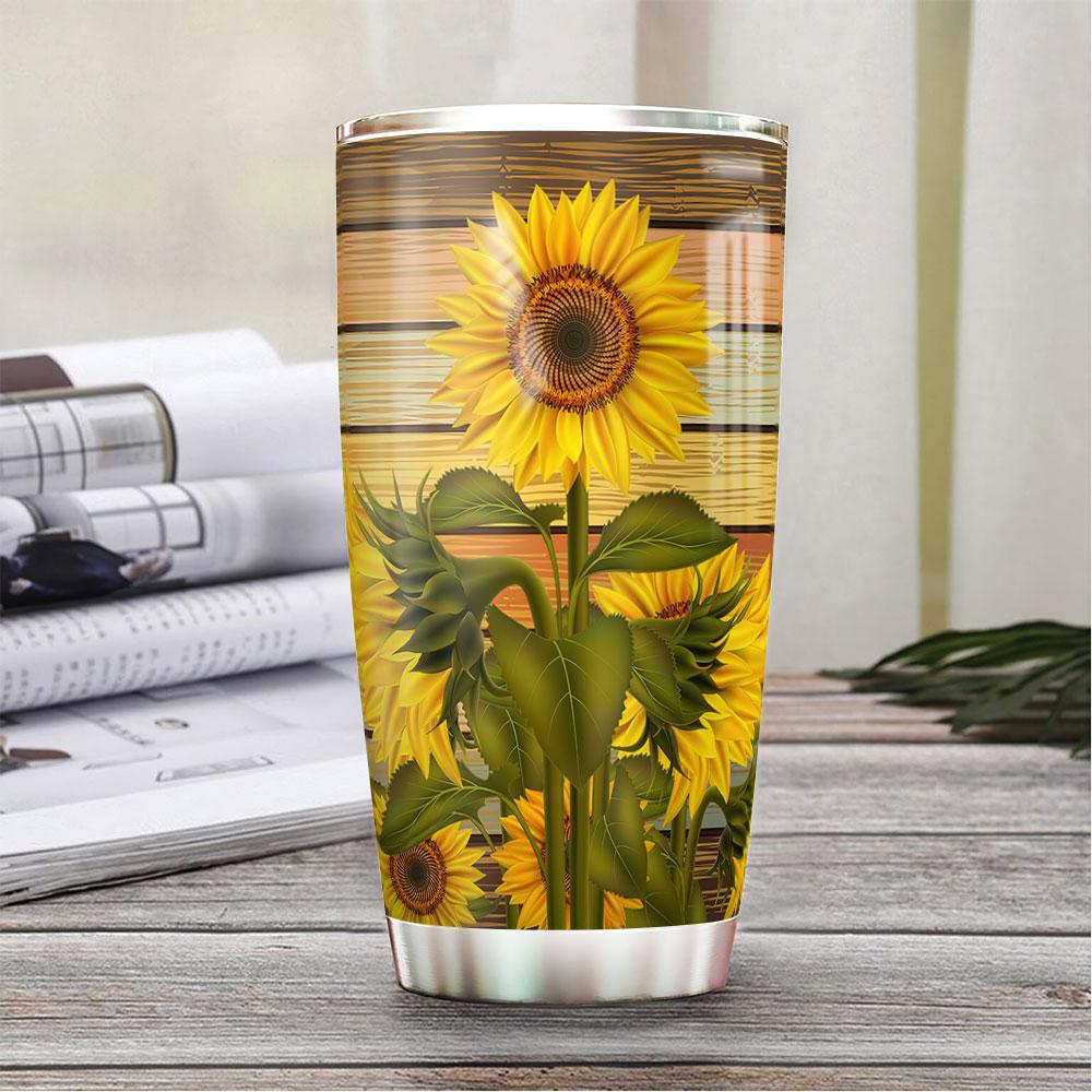 advice from a sunflower wooden sunflower pattern red roses and sunflowers gifts for sunflower lovers sunny sunflowers sunshine stainless steel tumbler 6336