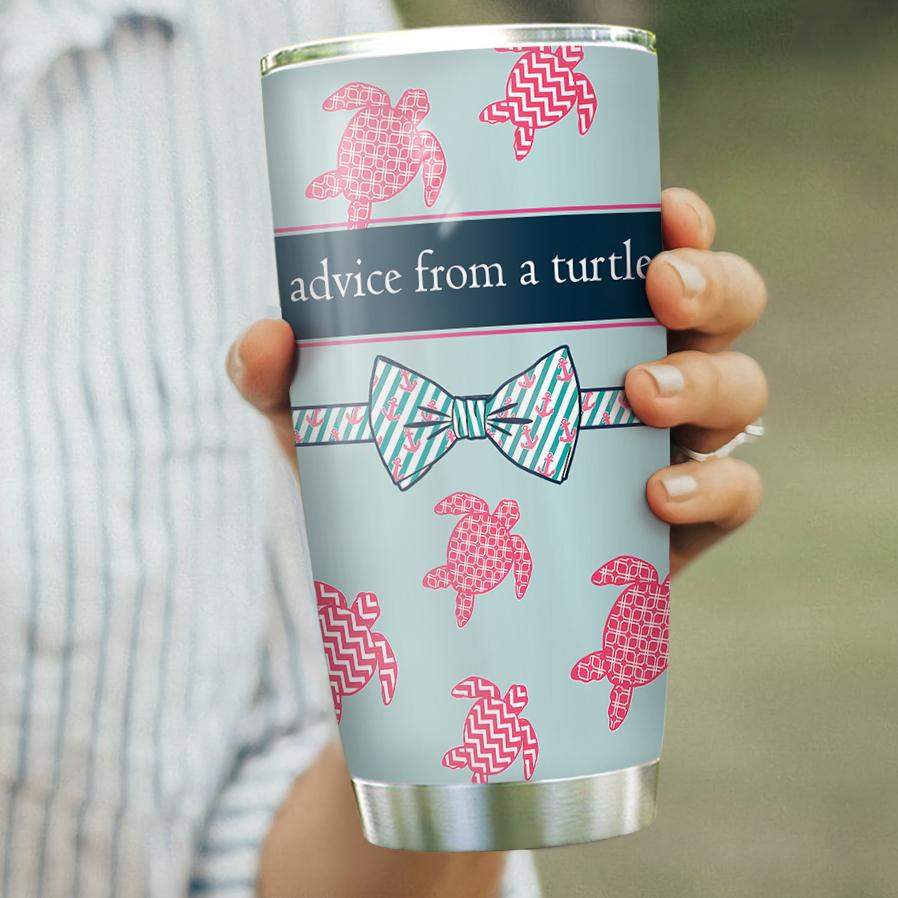 advice from a turtle gift for turtle lover present idea for turtle lover stainless steel tumbler 1518