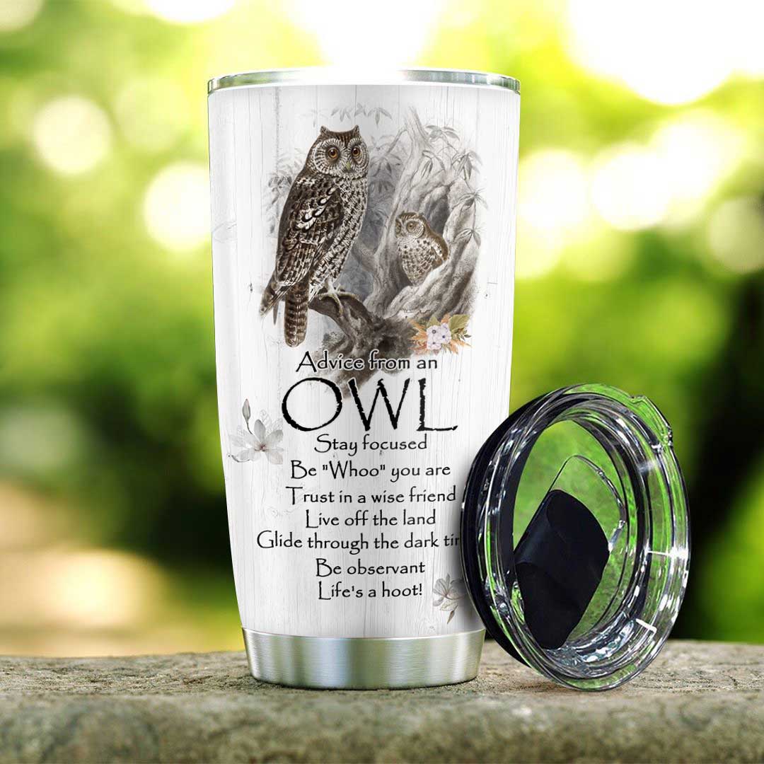 Advice From An Owl Personalized KD1 Stainless Steel Tumbler advice from an owl personalized kd1 stainless steel tumbler 1320