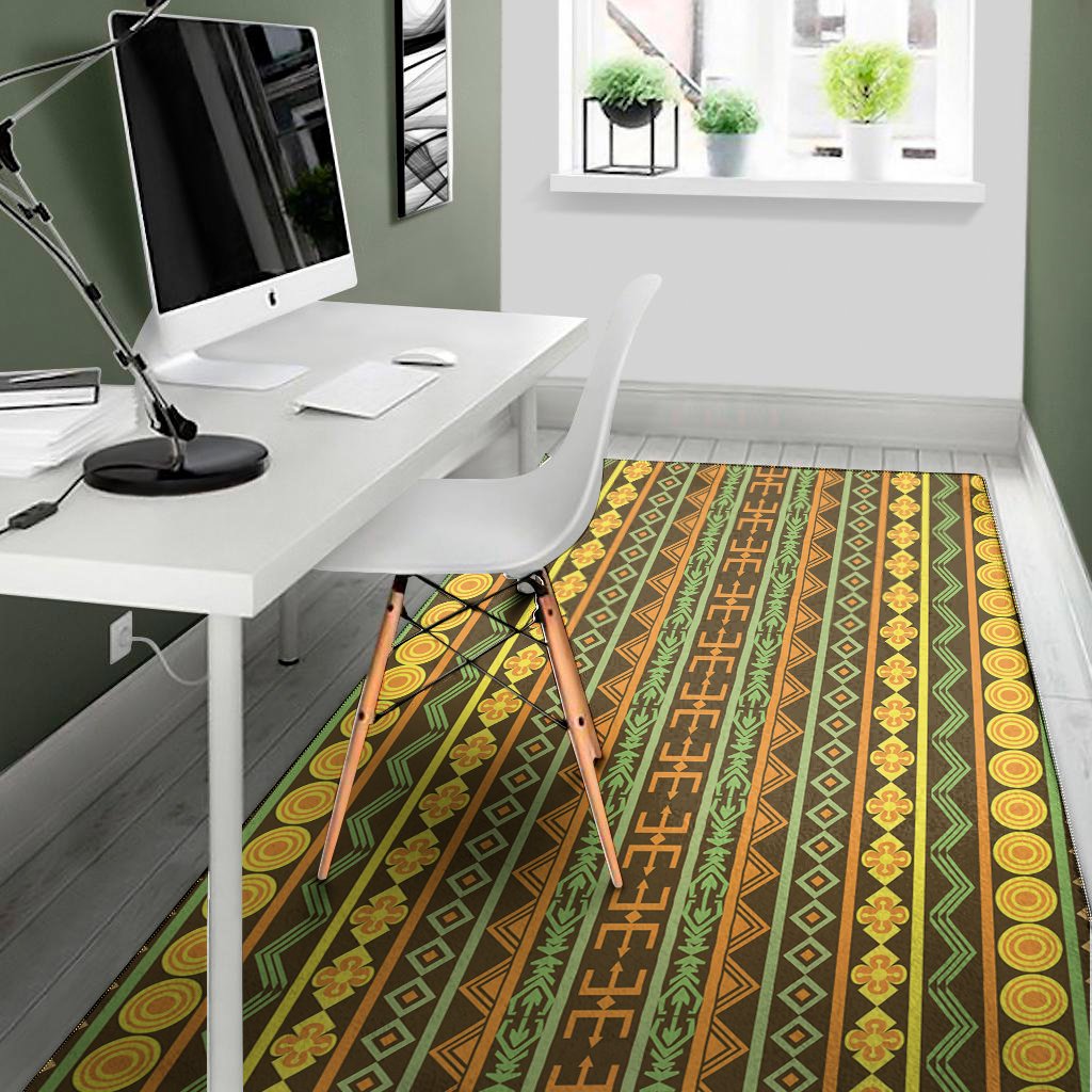 african tribal inspired pattern print area rug floor decor 6285