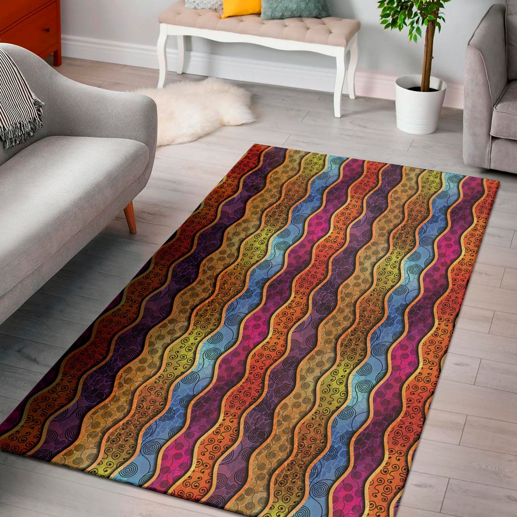 afro ethnic inspired print area rug floor decor 2664
